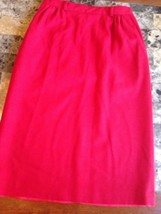 Leslie Fay Women&#39;s Skirt Wool Red Size 10  - $15.88