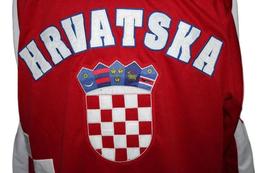 Any Name Number Croatia Hrvatska Retro Hockey Jersey New Sewn Red Any Size image 4