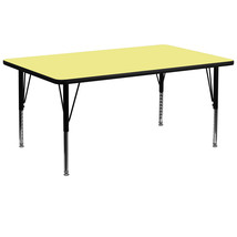 30x72 Yellow Activity Table XU-A3072-REC-YEL-T-P-GG - $218.95