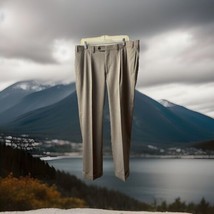 Lauren Ralph Lauren Pleated Dress Pants Mens Size 38 x 30 Tan Pleated Cu... - $19.75