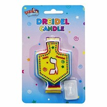 Dreidel Shaped Candle with Stand - Hanukkah Party Decorations and Suppli... - £5.51 GBP