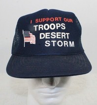 I Support Our Troops Desert Storm Snap Back Mesh Trucker Hat Great Shape - £35.15 GBP