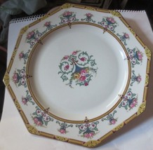 Vintage Rosenthale Ivory Belrose pattern Octagon 9&quot; Dinner Plate Floral ... - £11.01 GBP