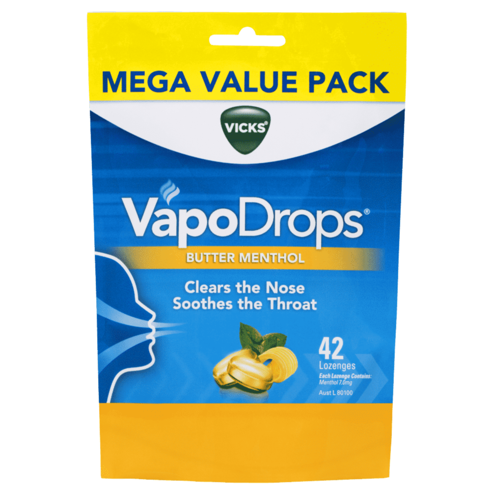Vicks VapoDrops Lozenges Mega Value 42 Pack Butter Menthol - $73.98
