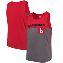 St. Louis Cardinals Majestic Classic Tank Top Shirt w Pocket Mens LARGE - $18.80