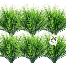 24 Bundles Artificial Plants Outdoor Fake Wheat Grass Flowers Artificial Greener - £34.00 GBP