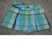 Girls Dress Shorts Speechless Blue Plaid Sash Belted Casual NEW $36-size 14 - £7.12 GBP