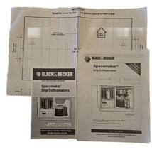 Black &amp; Decker Spacemaker SDC3A Coffee Maker User Manual Installation Guide - £22.46 GBP