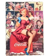 Original Vintage Coca Cola Pin Up Girls Wooden Sign Collage VERY RARE - $50.00