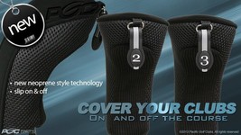 NEW THICK NEOPRENE BLACK HYBRID 2 PIECES ONLY # 2 3 GOLF CLUB HEAD COVER... - £824.78 GBP