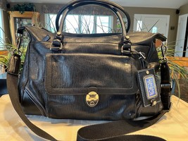 Carlos Falchi Tumi Collaboration Leather Luggage Briefcase Laptop Bag Un... - $169.00