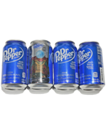 NEW 4 cans Dark Berry Blue Dr Pepper Limited edition Spider Man Far From... - £34.19 GBP