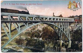 Postcard Grand Trunk Railway Steel Arch Bridge As Seen From Canada - £3.94 GBP