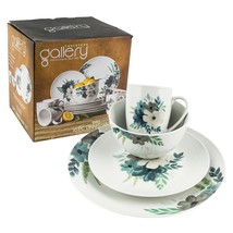 Dinnerware 16 Piece Tabletops Gallery Emily Flower Design Everyday Casual Round - £44.81 GBP