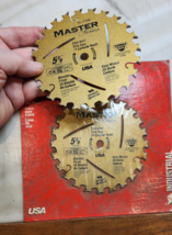 Two New 5-3/8 inch saw blades for trim. - $12.87