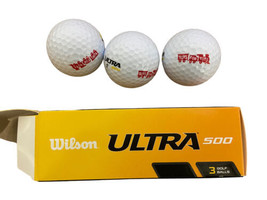 Wilson Ultra 500 Distance Golf Balls Pack of 3 Toys for Tots Logo - $4.36