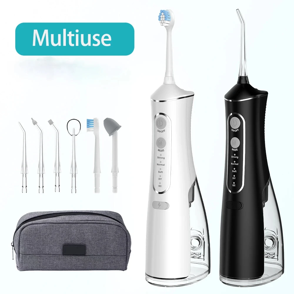 Portable Oral Irrigator USB Rechargeable Water Flosser Dental Water Jet 300ML - £26.11 GBP+
