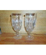 2 Mikasa Old Dublin lead crystal Footed Ice Tea Glasses 7.75&quot; (Discontin... - £18.60 GBP