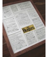 The Beatles original handwritten lyrics display framed montage #2 - £111.57 GBP