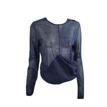 Keepsake Women&#39;s Sheer Sweater Top Blue Light Topper L US 8 - $21.27