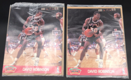 Lot of Two (2) VTG 1990 NBA Hoops Action Photo David Robinson San Antonio Spurs - £8.14 GBP