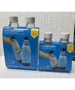 SodaStream 0.5L &amp; 1L Carbonating Slim Bottle, 2 Pack, White - £40.76 GBP