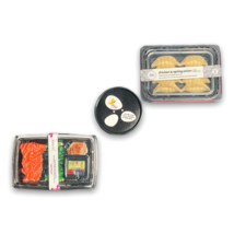 Set of 3 Mini Brands FOODIES Itsu Meals Chicken Pot Stickers Dollhouse Size - $21.77