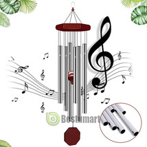 28&quot; Large Deep Tone Wind Chimes 6 Tubes Garden Decor Hanging Ornament Wi... - £18.95 GBP