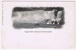 Postcard Franz Huld Niagara Falls American Falls From Canada Clear Glitter - £15.47 GBP