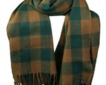 WeSC Unisex Odin Green Brown Checker Woven Acrylic Winter Scarf Shawl B4... - $9.99