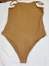 Women's Large Spaghetti Strap Cognac Bodysuit - Wild Fable image 4