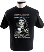 Without Coffee Tshirt Funny Skull T Shirt Coffee Halloween Shirt - £13.50 GBP+