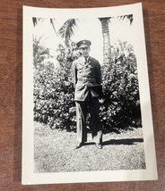 US Soldier In Uniform West Palm Beach Florida Vintage Photo 1942 3.5x2.5” War - £13.42 GBP