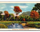 Generic Scenic Greetings Landscape Sanbornville NH UNP LInen Postcard R27 - $3.91