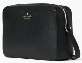 NWB Kate Spade Harper Black Leather Crossbody WKR00062 Handbag $279 Gift Bag FS - £83.28 GBP
