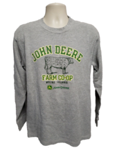 John Deere Farm Coop Moline Illinois Adult Large Gray Sweatshirt - £17.50 GBP