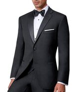 IKE Behar Super 120's Wool 2-Button Slim Fit Notch Lapel Tuxedo with Mat... - $293.02+