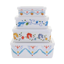 Gibson Home 8 Piece Anaya Rectangular Nesting Food Storage Set - $40.08