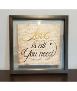 HWS &quot;Love Is All You Need&quot; 14&quot; x 14&quot; x 1&quot; Framed Picture (NEW) - £23.26 GBP