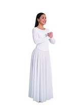 Body Wrappers 0512 White Child Size Large (12-14) Long Sleeve Praise Dan... - $46.52
