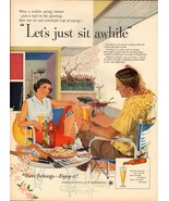 Beer Belongs, Large 1956 Magazine Ad with artwork by Douglass Crockwell - $8.00