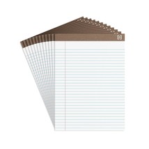 Staples Notepads 8.5&quot; x 11.75&quot; Wide White 50 Sh./Pad 12 Pads/PK TR58185/18590 - £24.41 GBP