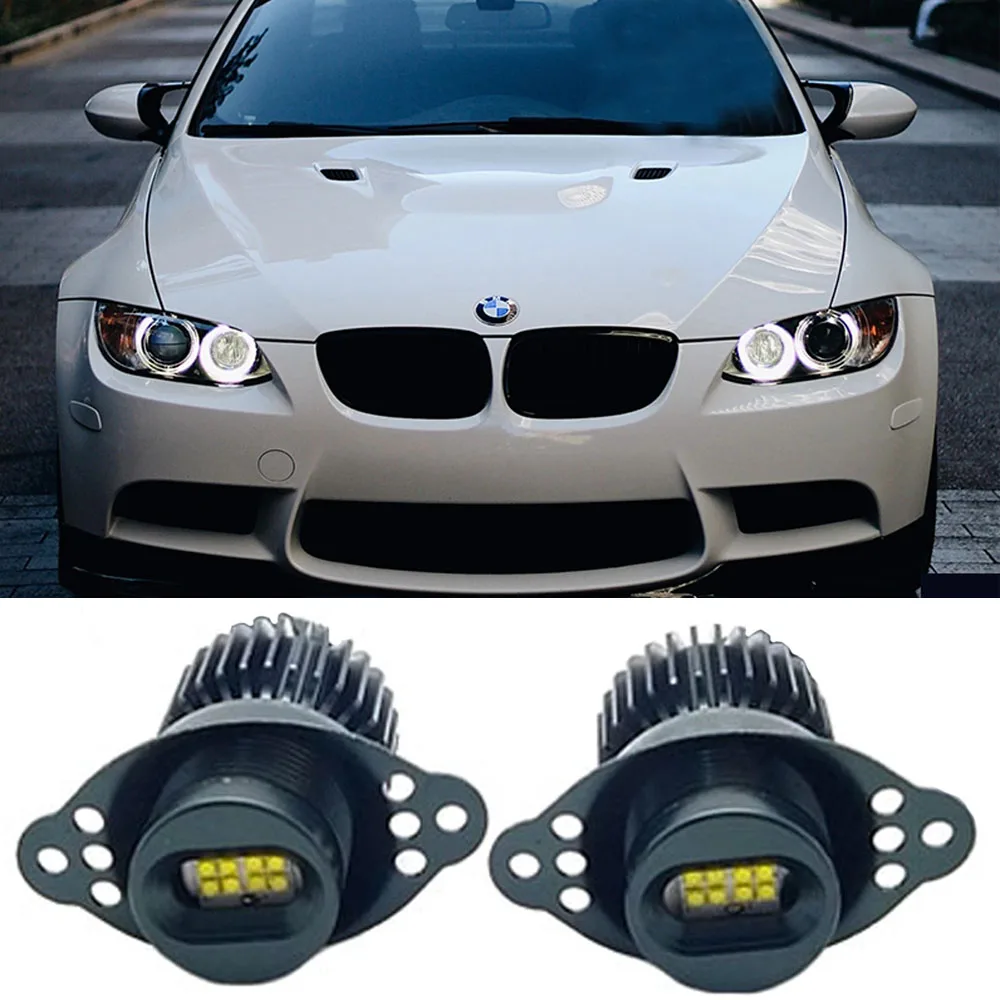 1 set 80w xbd chips led angel eyes halo marker ring light bulb canbus for bmw thumb200
