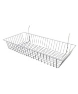 Only Hangers White Slatwall Gridwall Multi Basket 24&quot; W x12&quot; D x 4&quot;H - $342.86 MXN