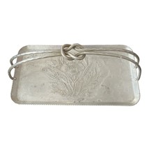 Vintage Everlast Metal Hand-Forged Aluminum Tray | Floral Engraving & Knot Handl - $499.17 MXN