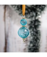 Blue  ball Christmas Ornament Handmade Engraved . - €27,99 EUR