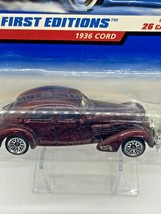 1999 Hot Wheels #649 First Editions 1/26 1936 CORD MF Red w/Chrome Lace ... - £3.92 GBP