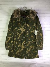 GAP Camo Anorak Parka Jacket Coat Hooded Faux Fur Trim Womens Size Small... - £82.90 GBP