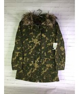 GAP Camo Anorak Parka Jacket Coat Hooded Faux Fur Trim Womens Size Small... - £81.74 GBP