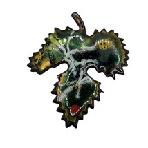 Vintage Autumn Fall Colors Canadian Maple Leaves Enamel Fashion Brooch Pin - £14.32 GBP